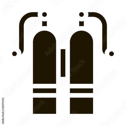 Oxygen Cylinder Icon Vector Glyph Illustration