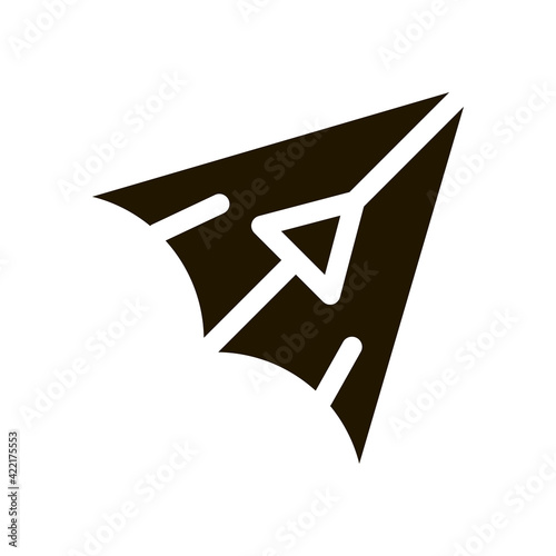 Hang Glider Icon Vector Glyph Illustration