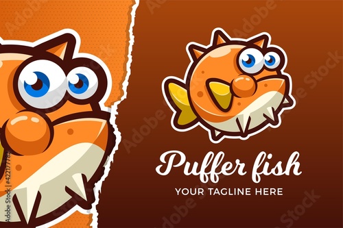 Puffer Fish E-sports Game Logo Template