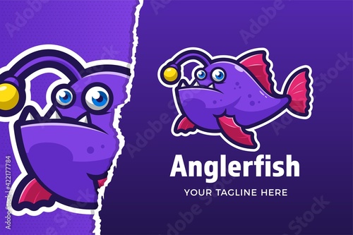 Anglerfish E-sports Game Logo Template photo