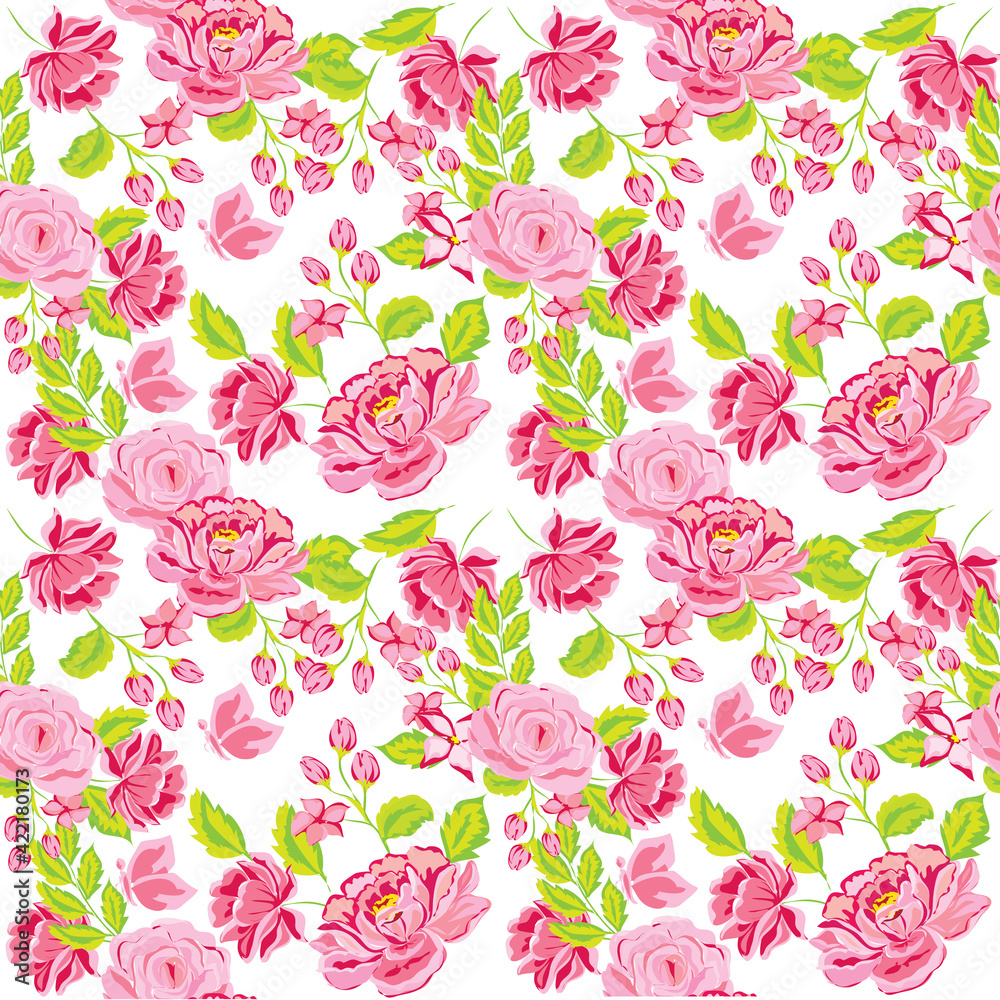 seamless pattern with roses