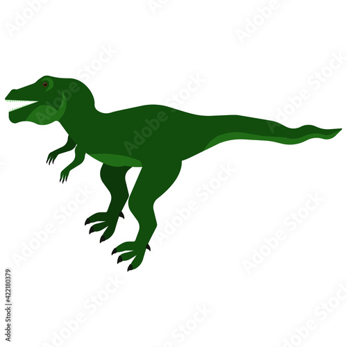 Predatory dinosaur tyrannosaurus in cartoon style  large size ancient reptile