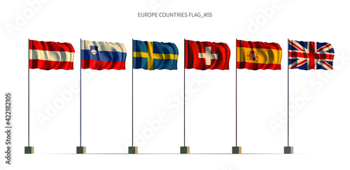Europe flag. European count...