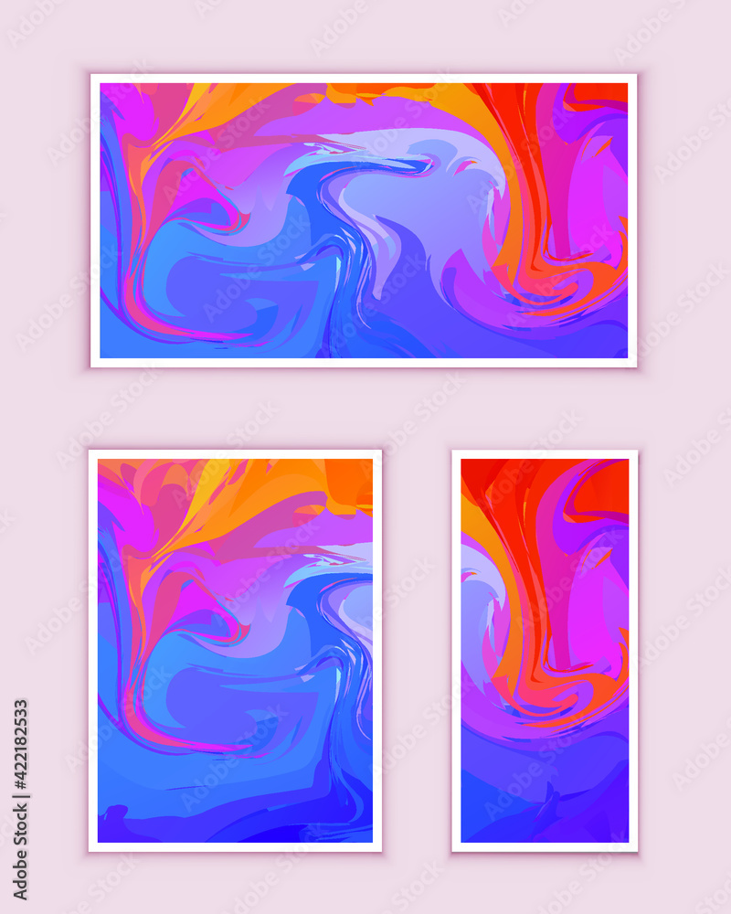 Abstract painting can be used as a trendy background for wallpapers, posters, cards, invitations, websites. Modern artwork. Marble effect painting