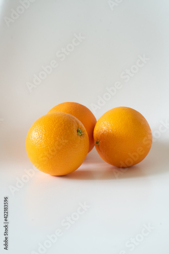 Oranges with White Background