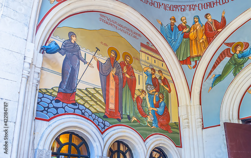 In Kashveti Church of Tbilisi, Georgia photo