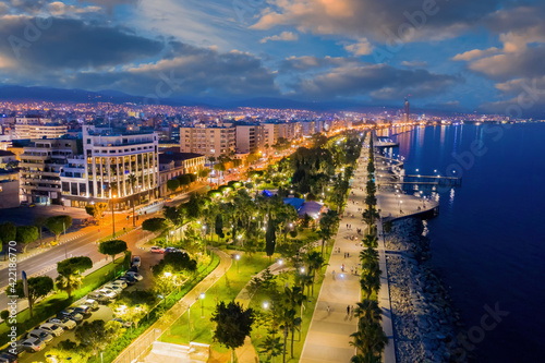 Evening panorama of Cyprus....