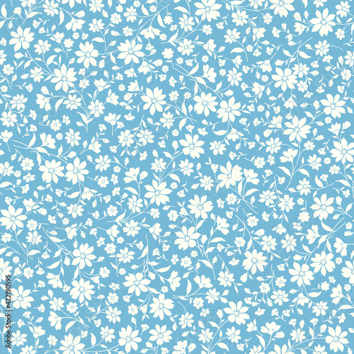 Seamless and liberty style cute floral pattern 