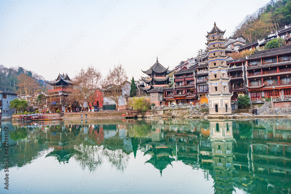 Wanming Tower, Phoenix Ancient City, Xiangxi, Hunan, China Wanming Tower, Phoenix Ancient City, Xiangxi, Hunan, China
