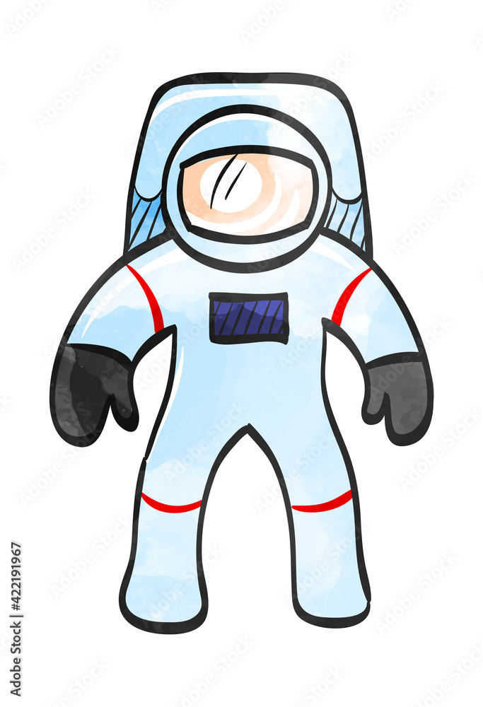 Watercolor style icon Astronaut
