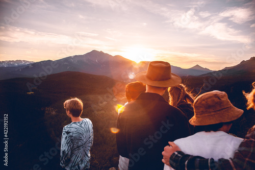 Friends and loner in the mountains