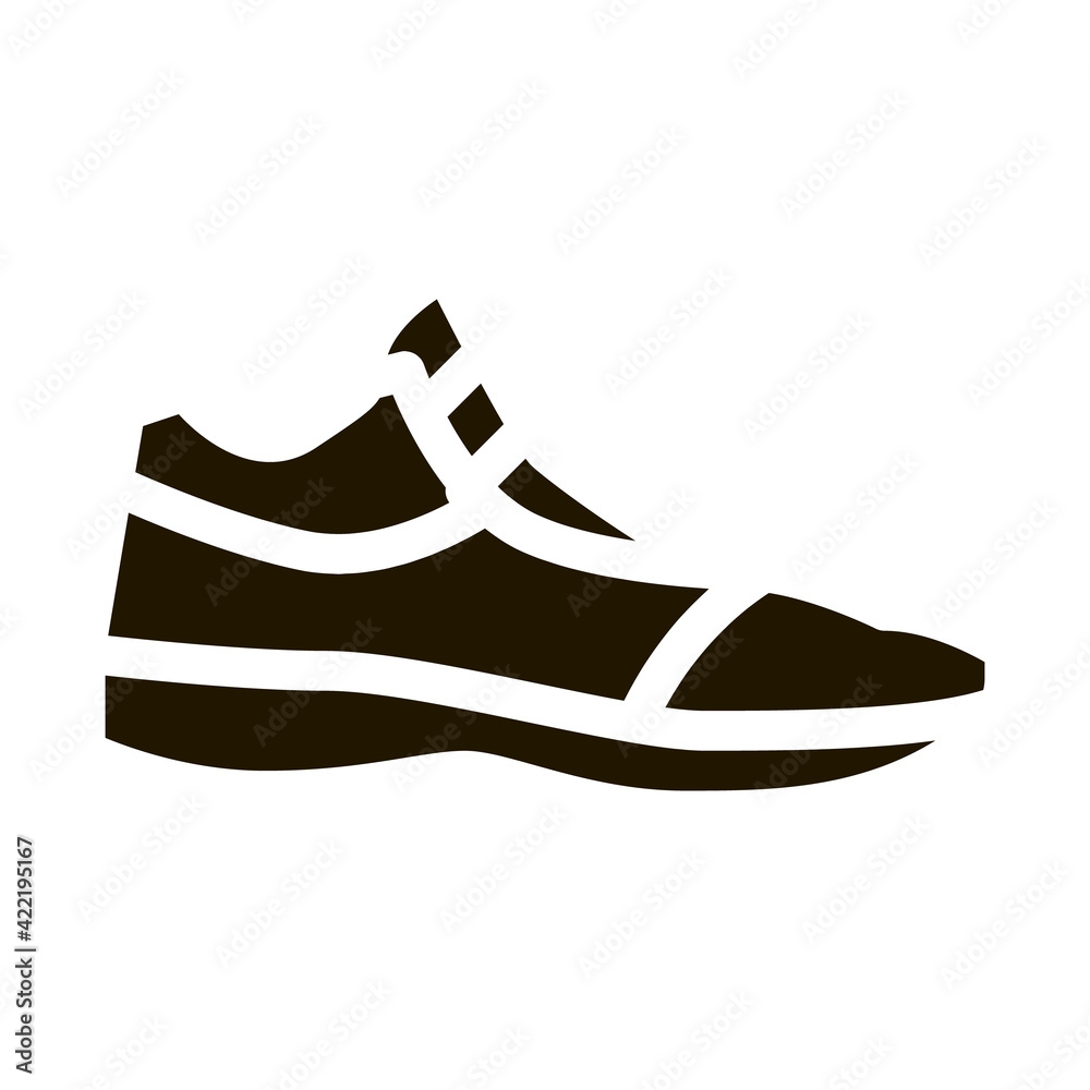 Volleyball Shoes Sneakers Icon Vector Glyph Illustration Volleyball Shoes Sneakers Icon Vector Glyph Illustration