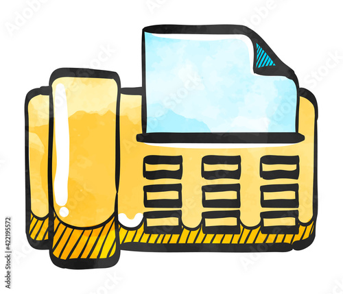 Watercolor style icon Facsimile