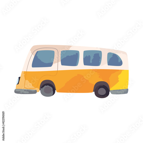 Isolated summer van