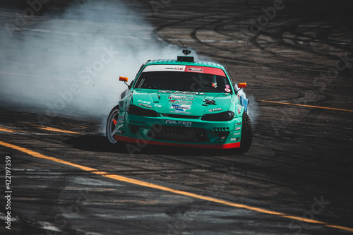 race car drifting