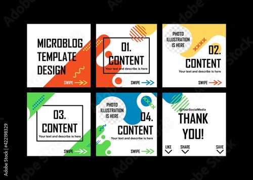 Creative micro blog design idea. Easy to edit with vector file. Can use for your creative content. Especially for social media content.