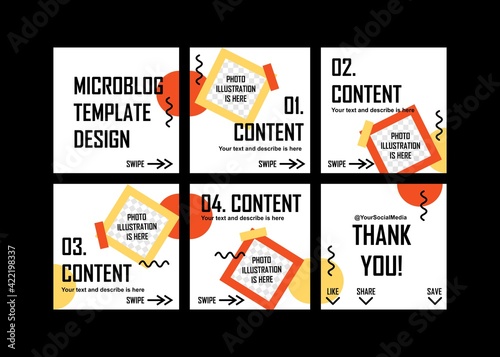 Creative micro blog template design. Easy to edit with vector file. Can use for your creative content. Especially for social media content.