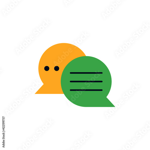 Chatting icon in color icon, isolated on white background 