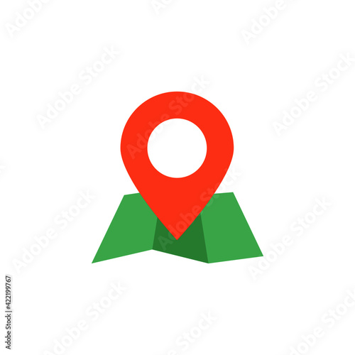 Free Download Map destination  icon in color icon, isolated on white background  - GFXLoad