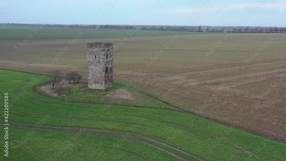 Deutschland, Sachsen-Anhalt, Wanzleben, aus Feldsteinen errichteter Wachturm, die Blaue Warte aus dem Jahr 1438. 