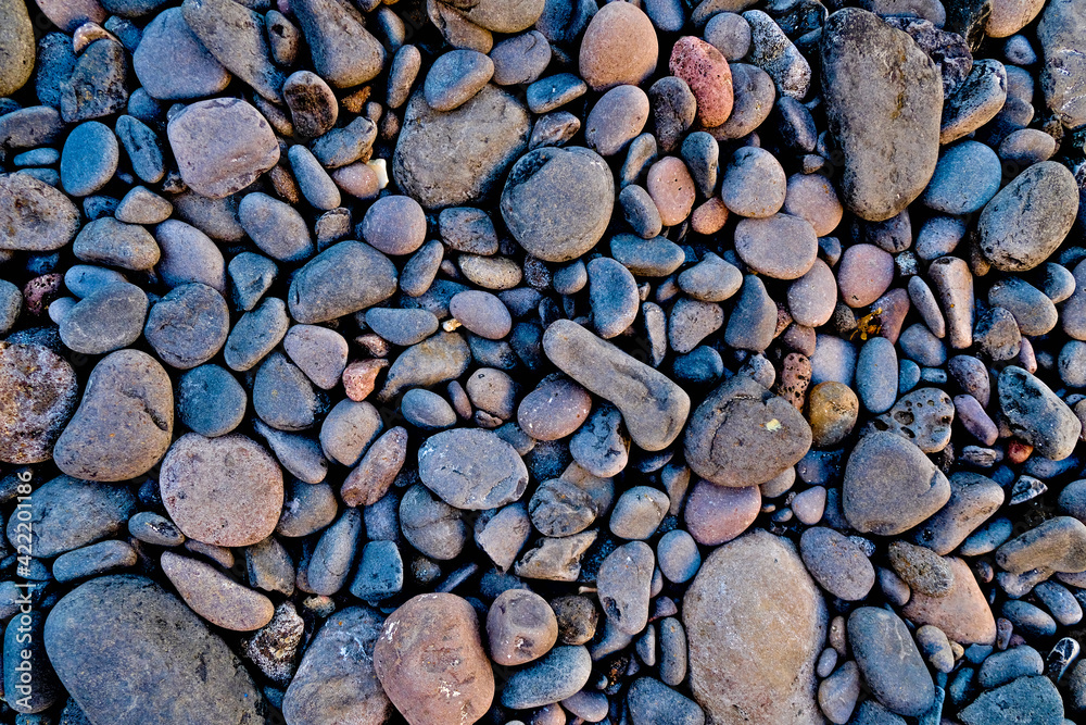 Collection of dry stones, top view image showing variety of minerals in many shapes and colors. Collection of dry stones, top view image showing variety of minerals in many shapes and colors.