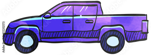 Watercolor style icon Car