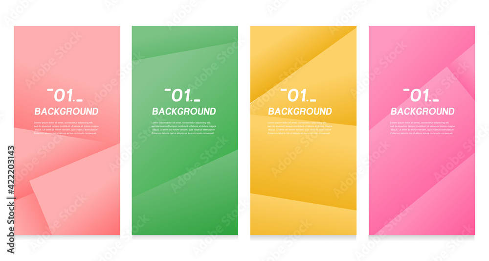 Set of simple modern banner gradient set collection