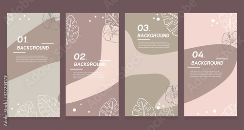 Modern liquid social media banner background collection set