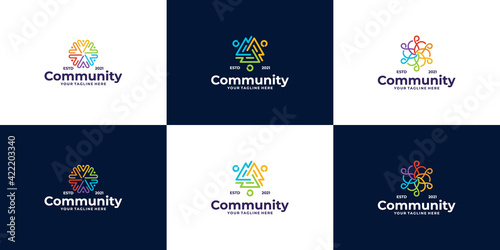 abstract logo People and community Logo Design for Teams or Groups