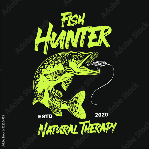 DESIGN CONCEPT OF FISHING ILUSTRATIONS T-SHIRT