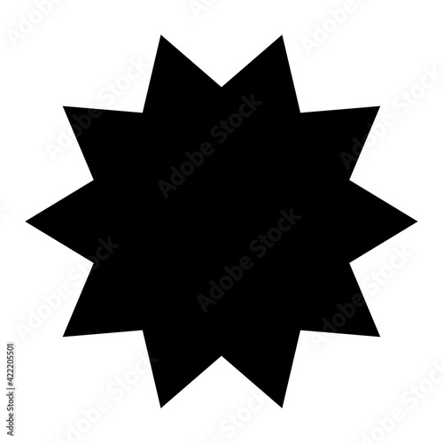 Starburst, sunburst radial, radiating motif, mandala clip-art vector
