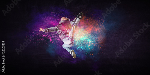 Modern female dancer in action