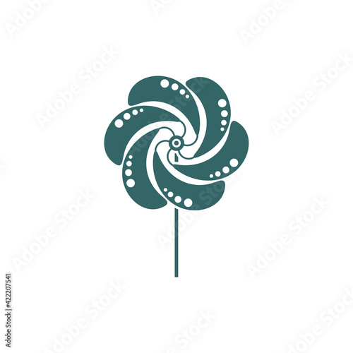 Windmill logo design vector illustration, Creative windmill logo design concept template, symbols icons