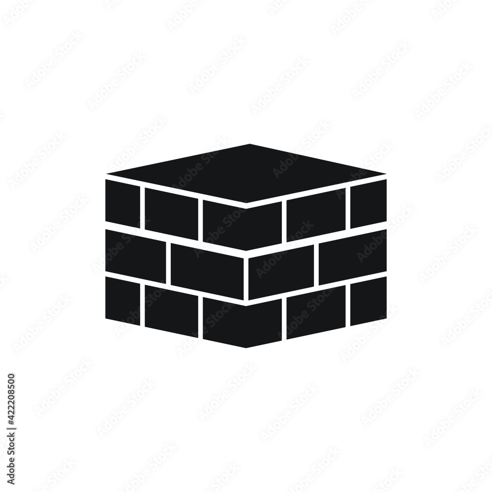 Bricks icon design. vector illustration Bricks icon design. vector illustration