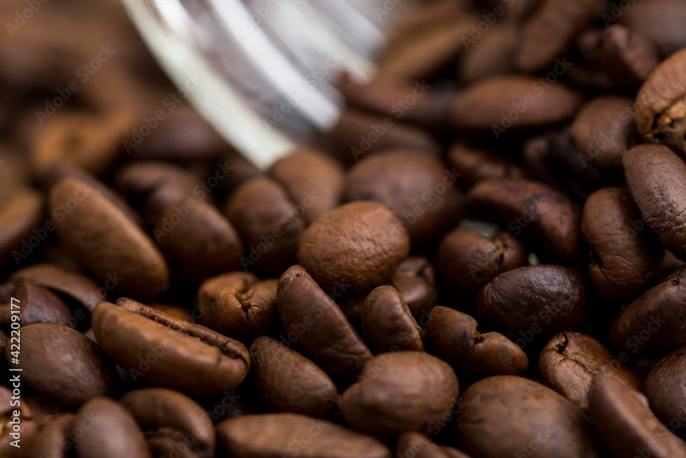 Fototapeta premium coffee beans close up
