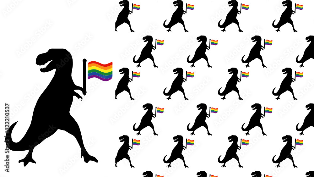 trex LGBT flag