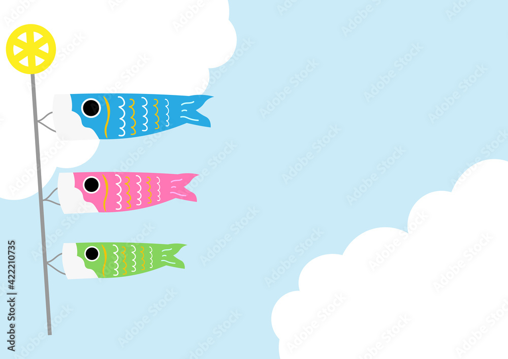 こどもの日 鯉のぼり 5月 フレーム バナー カード Stock Vector Adobe Stock