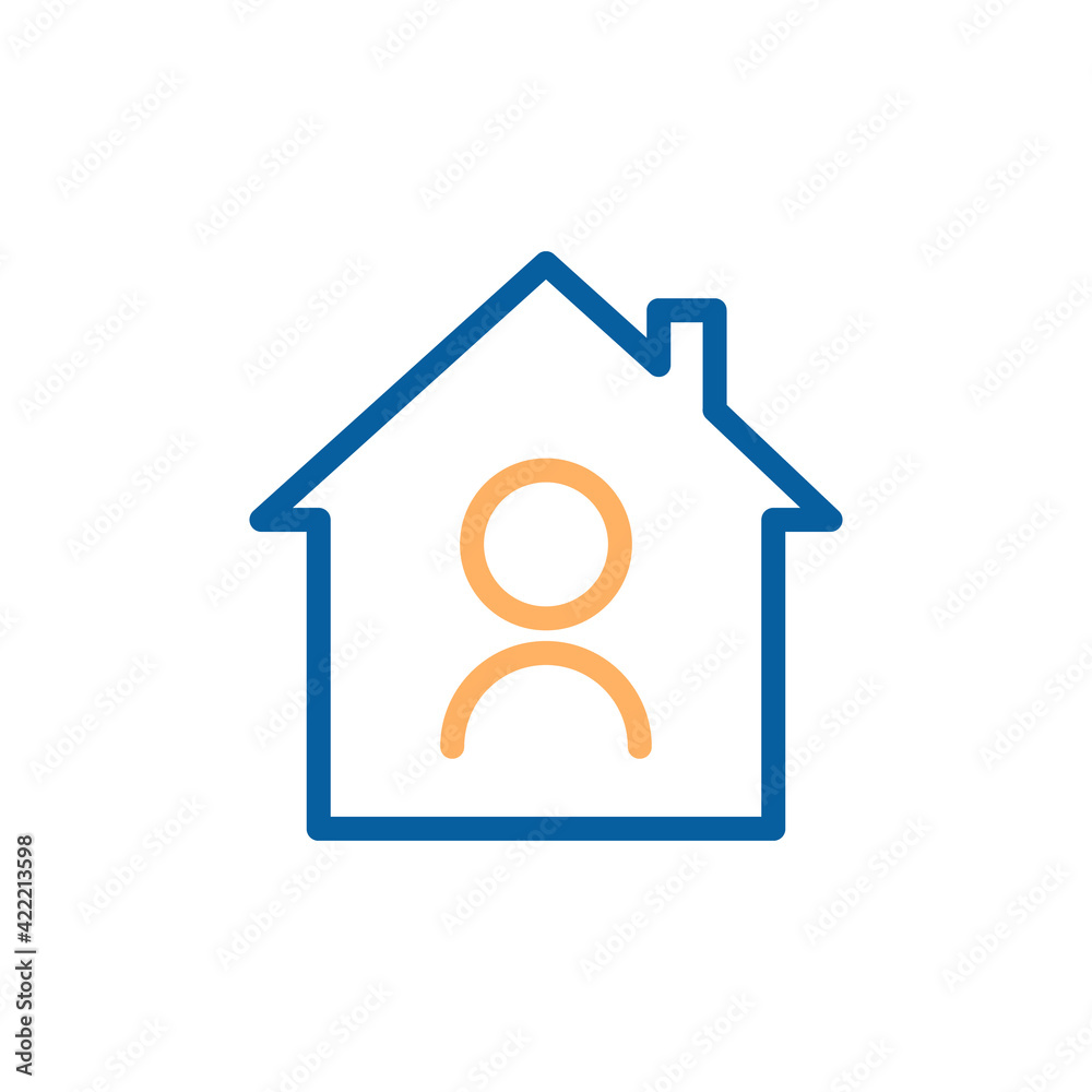 Stay home stay safe in coronavirus covid-19 pandemic lockdown. Vector icon illustration for social isolation, quarantine and safety social distancing, staying at home stop outbreak work from home Stay home stay safe in coronavirus covid-19 pandemic lockdown. Vector icon illustration for social isolation, quarantine and safety social distancing, staying at home stop outbreak work from home