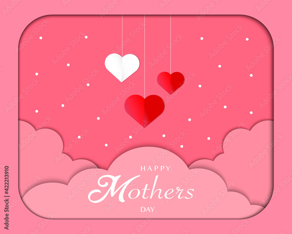 Happy Mothers Day Papercut Background