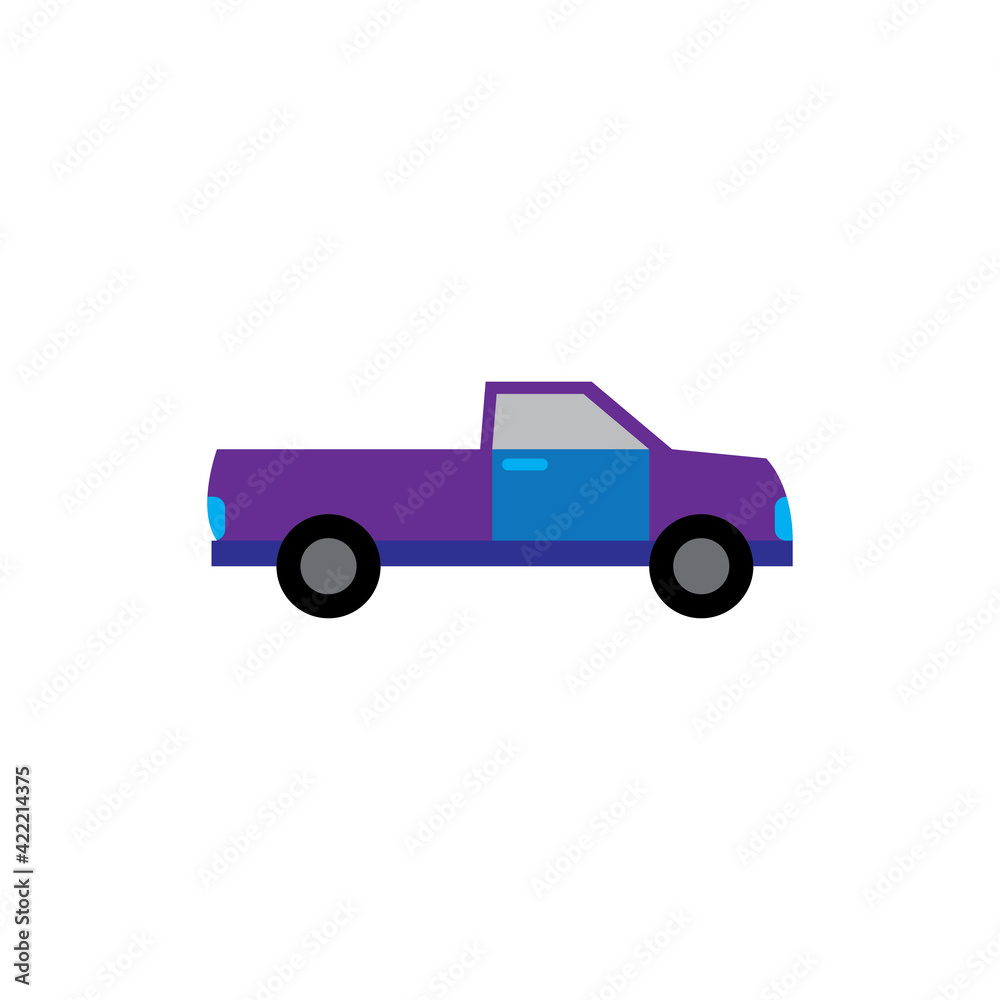 Pick Up car logo design vector