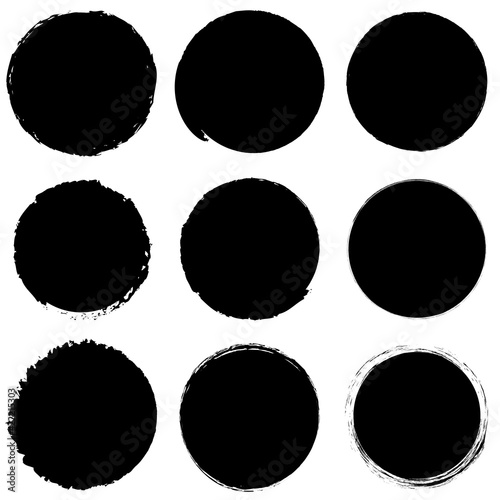 Grungy circle blob, blotch vector