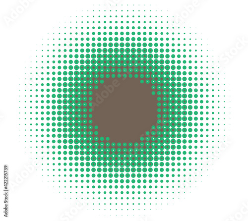 Halftone  half-tone  element. Dots  circles  speckles and freckles vector illustration. Stipple-stippling design