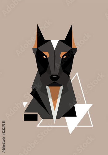 Dog. Geometric illustration