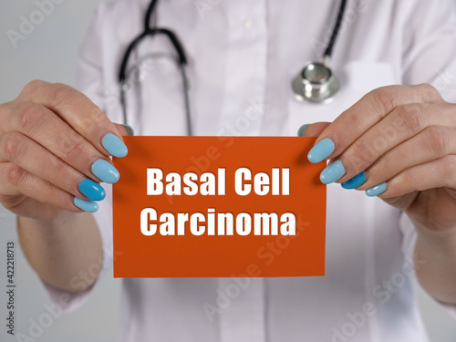 Healthcare concept about Basal Cell Carcinoma Skin Cancer with phrase on the page. photo