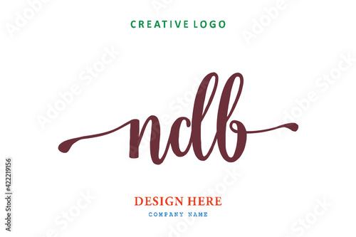 NDB lettering logo is simple, easy to understand and authoritative