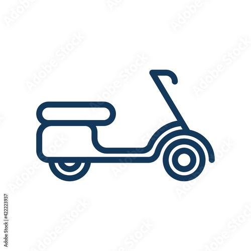 Scooter icon. Urban transportation motorcycle icon. Public transportation icon.  