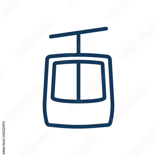 Cable car icon. Public transportation icon.   