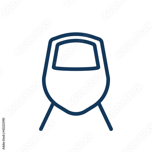 High-speed rail transportation icon. Electronic train. Public transportation icon. 