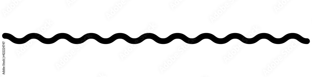Wavy, waving, line. Zig-zag, criss-cross lines vector illustration. Undulate, billowy effect lines