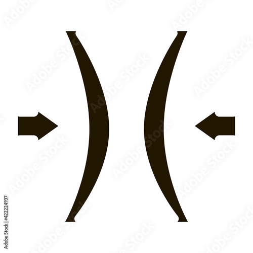 Block Vocal Cords Icon Vector Glyph Illustration